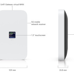 Modem 5G UniFi Ubiquiti 3.4 Gbps cu Dual SIM și eSIM, U5G-Max